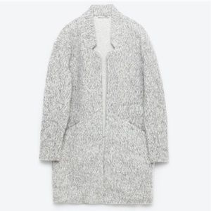 Zara Grey Marl Midi Jacket